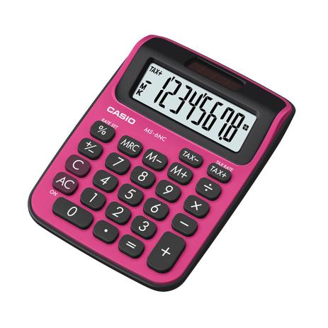 Mini calculadora Casio de mesa c/ visor 8 dígitos Pink MS-6NC-BRD Menor preço em Mini calculadora Casio de mesa c/ visor 8 dígitos Pink MS-6NC-BRD