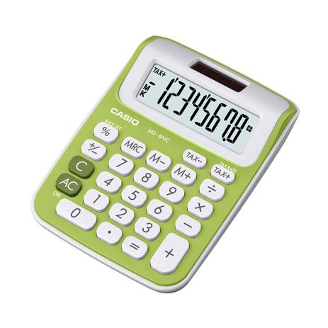 Mini calculadora Casio de mesa c/ visor 8 dígitos Verde MS-6NC-GN Menor preço em Mini calculadora Casio de mesa c/ visor 8 dígitos Verde MS-6NC-GN
