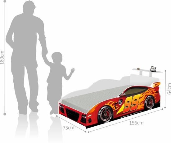 Mini Cama Carro Corrida Vermelho com Colchão - Casah Menor preço em Mini Cama Carro Corrida Vermelho com Colchão - Casah
