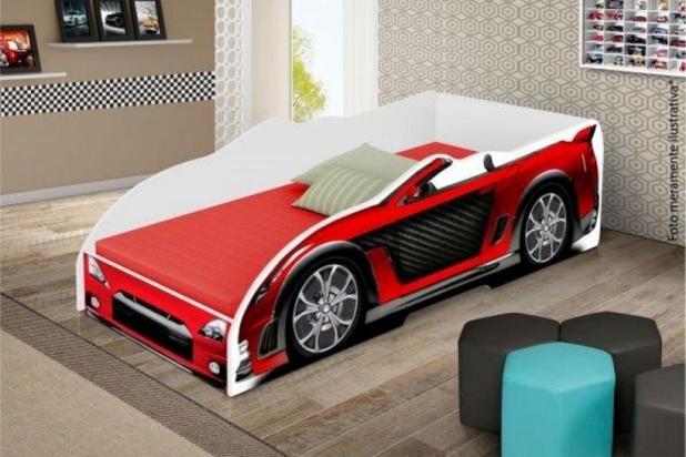 Mini Cama Carro Sport com Colchão - Vermelho - Divaloto Menor preço em Mini Cama Carro Sport com Colchão - Vermelho - Divaloto