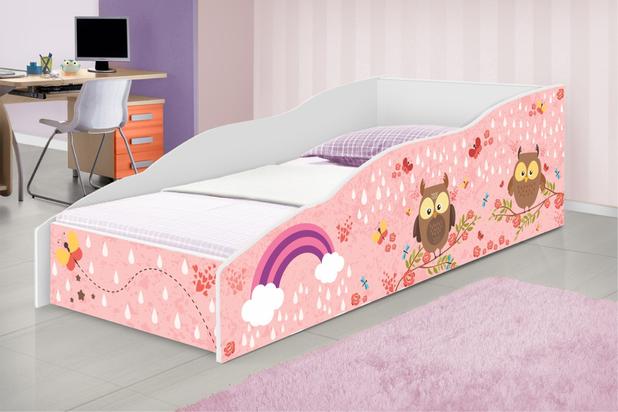 Mini Cama Club Corujinhas na Chuva com Colchão - Casah Menor preço em Mini Cama Club Corujinhas na Chuva com Colchão - Casah