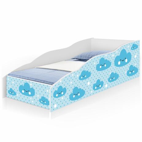 Mini Cama Club Nuvenzinhas Menino com Colchão - Casah Menor preço em Mini Cama Club Nuvenzinhas Menino com Colchão - Casah
