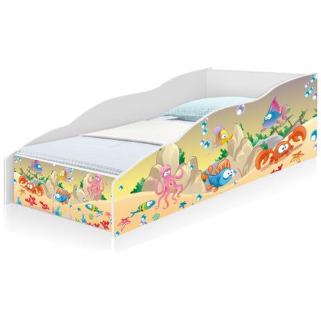 Mini Cama Club Peixes Amigos com Colchão - Casah Menor preço em Mini Cama Club Peixes Amigos com Colchão - Casah