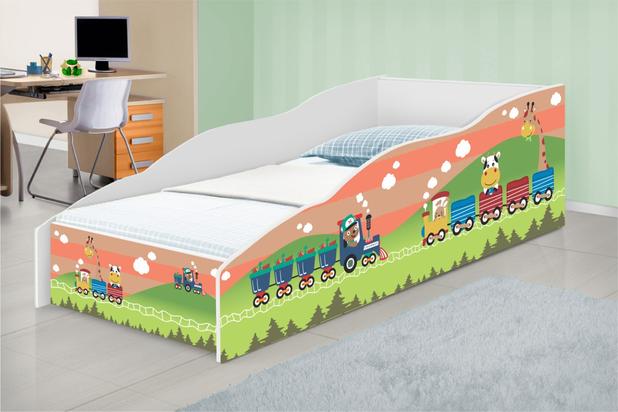 Mini Cama Club Trem dos Bichinhos com Colchão - Casah Menor preço em Mini Cama Club Trem dos Bichinhos com Colchão - Casah