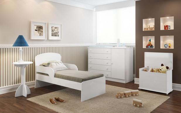 Mini cama infantil 6070 Branco Brilho Multimóveis Menor preço em Mini cama infantil 6070 Branco Brilho Multimóveis