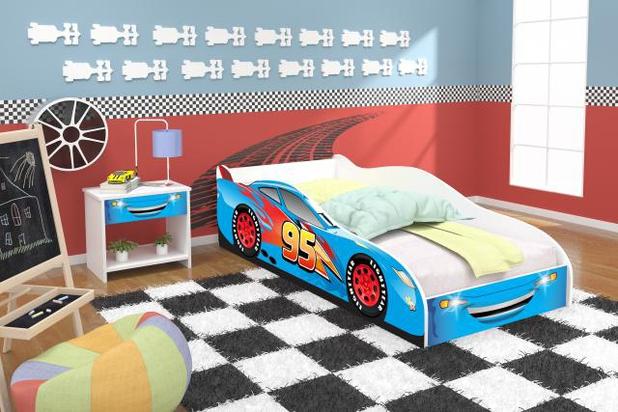 mini cama infantil adesivada drift azul RPM - Rpm móveis Menor preço em mini cama infantil adesivada drift azul RPM - Rpm móveis