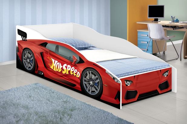 mini cama infantil adesivada hot speedy vermelho Movex Menor preço em mini cama infantil adesivada hot speedy vermelho Movex
