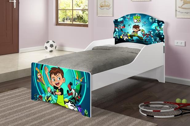 Mini Cama Infantil Ben10 com Colchão Probel - Moveis print Menor preço em Mini Cama Infantil Ben10 com Colchão Probel - Moveis print