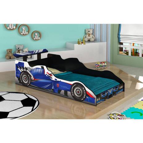 Mini Cama Infantil Carro Fórmula 1 Azul - JA Móveis - J a móveis Menor preço em Mini Cama Infantil Carro Fórmula 1 Azul - JA Móveis - J a móveis