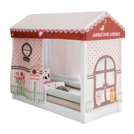 Mini Cama Infantil Montessori Grade Dossel Casinha PuraMagia - Pura magia Menor preço em Mini Cama Infantil Montessori Grade Dossel Casinha PuraMagia - Pura magia