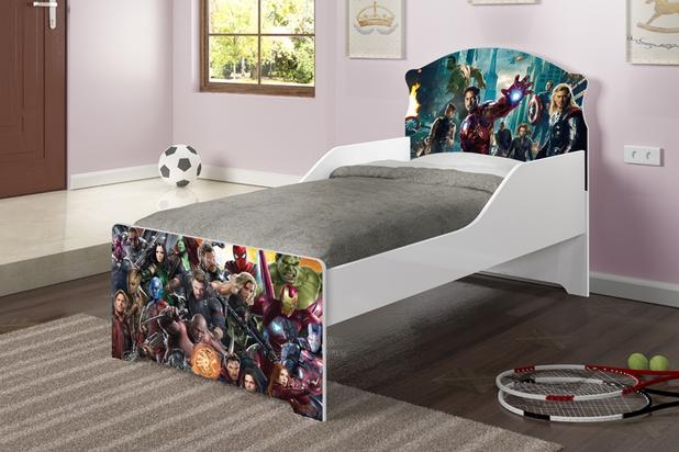 Mini Cama Infantil Vingadores 2, cama de menino, quarto - Moveis print Menor preço em Mini Cama Infantil Vingadores 2, cama de menino, quarto - Moveis print