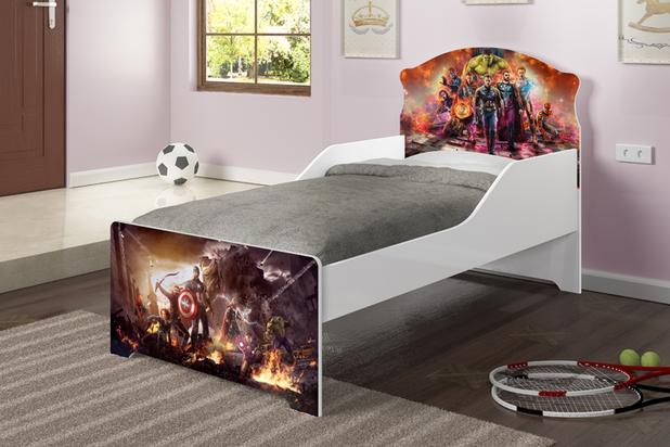 Mini Cama Infantil Vingadores com Colchão, Quarto Infantil - Moveis print Menor preço em Mini Cama Infantil Vingadores com Colchão, Quarto Infantil - Moveis print
