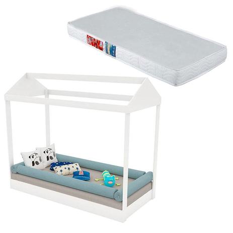 Mini Cama Montessoriana Branco 8A com Colchão Ortobom 150x70 cm - Pura Magia é boa?