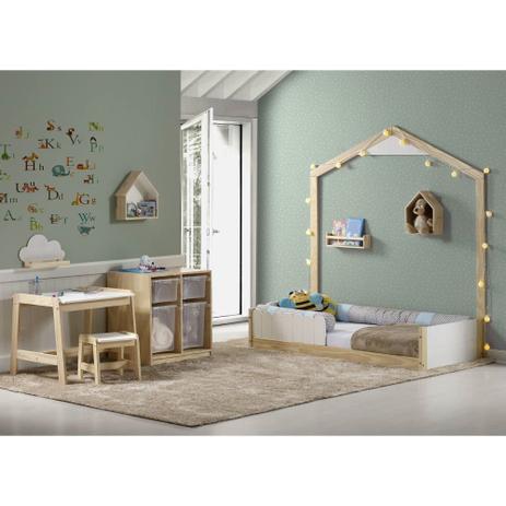 Mini Cama Montessoriana Cerquinha com Moldura de Parede Casatema Menor preço em Mini Cama Montessoriana Cerquinha com Moldura de Parede Casatema