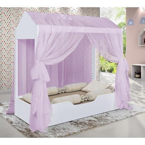 Mini Cama Montessoriana Duda Com Voal Rosa Divaloto Moveis Menor preço em Mini Cama Montessoriana Duda Com Voal Rosa Divaloto Moveis