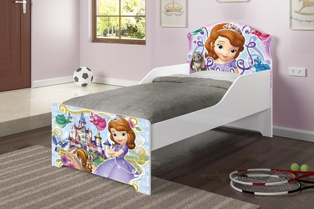 Mini Cama Princesa Sofia com Colchão, Cama para Menina - Moveis print Menor preço em Mini Cama Princesa Sofia com Colchão, Cama para Menina - Moveis print