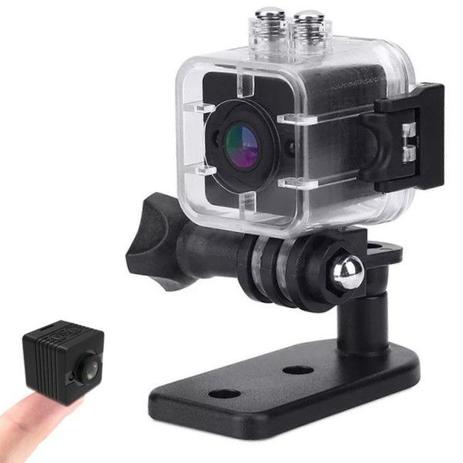 Mini Câmera Espiã Multifuncional Preta Full-HD 1080p 12MP DVR Automotivo V. Noturna Det Movimento Sup Micro SD 32GB Estojo À Prova D'água - Wingridy Menor preço em Mini Câmera Espiã Multifuncional Preta Full-HD 1080p 12MP DVR Automotivo V. Noturna Det Movimento Sup Micro SD 32GB Estojo À Prova D'água - Wingridy