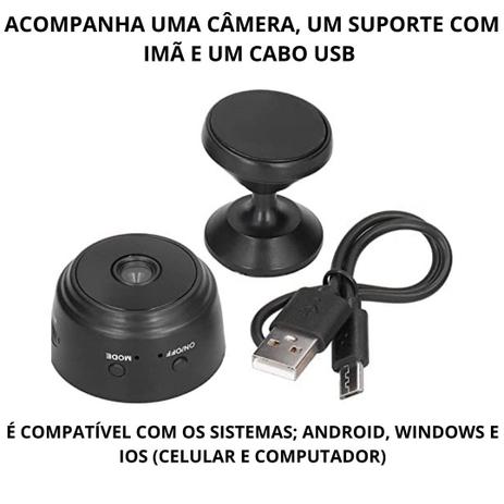 Mini Câmera Espiã Wifi Sensor Movimento Noturna Segurança - E-planeta Menor preço em Mini Câmera Espiã Wifi Sensor Movimento Noturna Segurança - E-planeta