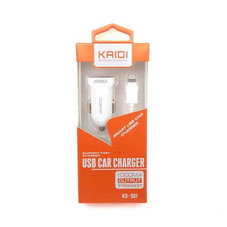 Mini Carregador Veicular Rapido Usb + Cabo Iphone 5 6 7 8 X - Kaidi Menor preço em Mini Carregador Veicular Rapido Usb + Cabo Iphone 5 6 7 8 X - Kaidi
