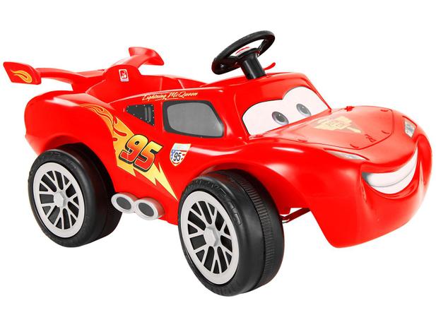 Mini Carro a Pedal Infantil Carros 2 - Relâmpago Mcqueen Bandeirante