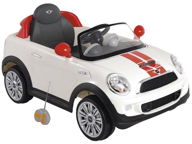 Mini Carro Elétrico Infantil Mini Cooper - com Controle Remoto 2 Marchas Emite Sons Kiddo