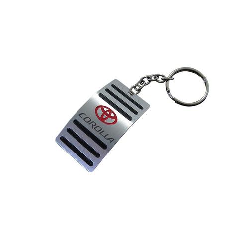 Mini chaveiro pedaleira toyota corolla aço inox - 3r acessórios Menor preço em Mini chaveiro pedaleira toyota corolla aço inox - 3r acessórios