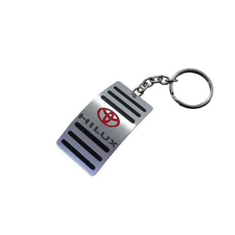 Mini chaveiro pedaleira toyota hilux aço inox - 3r acessórios Menor preço em Mini chaveiro pedaleira toyota hilux aço inox - 3r acessórios