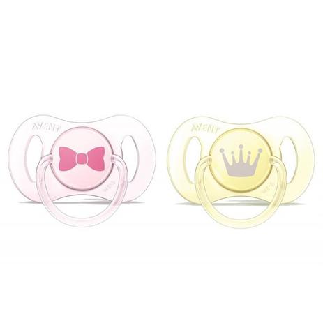 Mini Chupeta 0 a 2m Rosa e Amarelo 2 un Avent Menor preço em Mini Chupeta 0 a 2m Rosa e Amarelo 2 un Avent