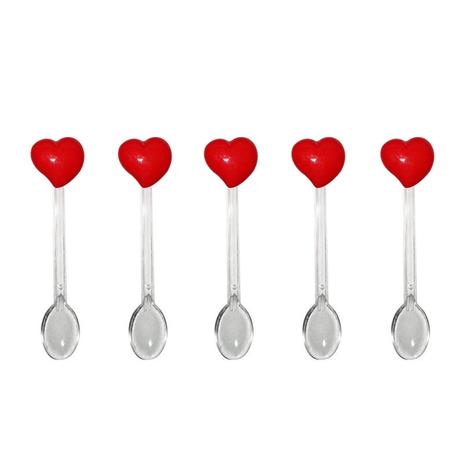 Mini Colher para Brigadeiro com Enfeite Coração 30 unidades - Festabox Menor preço em Mini Colher para Brigadeiro com Enfeite Coração 30 unidades - Festabox