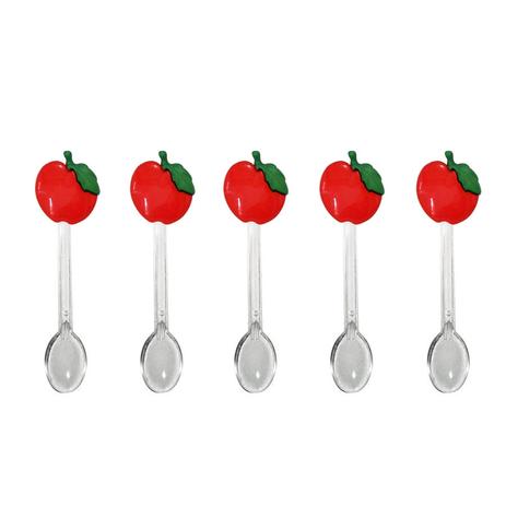 Mini Colher para Brigadeiro com Enfeite Maça 30 unidades - Festabox Menor preço em Mini Colher para Brigadeiro com Enfeite Maça 30 unidades - Festabox