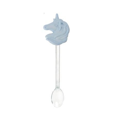 Mini Colher para Brigadeiro com Enfeite Unicornio Azul 30 unidades - Festabox Menor preço em Mini Colher para Brigadeiro com Enfeite Unicornio Azul 30 unidades - Festabox