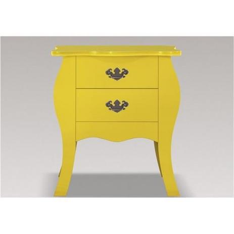 Mini Cômoda-Bombe Patrimar Premier Com 2 Gavetas Amarelo - Moveis patrimar Menor preço em Mini Cômoda-Bombe Patrimar Premier Com 2 Gavetas Amarelo - Moveis patrimar