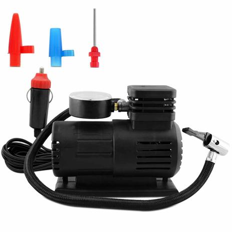 Mini Compressor de Ar Automotivo Compacto 12V 250 PSI com Manômetro - Sw Menor preço em Mini Compressor de Ar Automotivo Compacto 12V 250 PSI com Manômetro - Sw