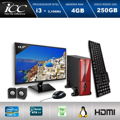 Mini Computador ICC SL2340C2VM19 Intel Core I3 3.10 ghz 4GB HD 250GB DVDRW Kit Multimídia Vermelho Monitor LED 19,5” Menor preço em Mini Computador ICC SL2340C2VM19 Intel Core I3 3.10 ghz 4GB HD 250GB DVDRW Kit Multimídia Vermelho Monitor LED 19,5”