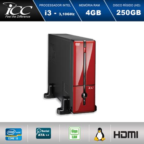 Mini Computador ICC SL2340D2V Intel Core I3 3.10 ghz 4GB HD 250GB DVDRW HDMI FULL HD Vermelho Menor preço em Mini Computador ICC SL2340D2V Intel Core I3 3.10 ghz 4GB HD 250GB DVDRW HDMI FULL HD Vermelho