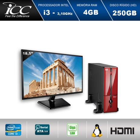 Mini Computador ICC SL2340D2VM18 Intel Core I3 3.10 ghz 4GB HD 250GB DVDRW HDMI FULL HD Vermelho Monitor LED 18,5” Menor preço em Mini Computador ICC SL2340D2VM18 Intel Core I3 3.10 ghz 4GB HD 250GB DVDRW HDMI FULL HD Vermelho Monitor LED 18,5”