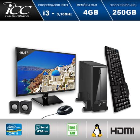 Mini Computador ICC SL2340K2M19 Intel Core I3 3.10 ghz 4GB HD 250GB Kit Multimídia HDMI FULLHD Monitor LED 19,5” Menor preço em Mini Computador ICC SL2340K2M19 Intel Core I3 3.10 ghz 4GB HD 250GB Kit Multimídia HDMI FULLHD Monitor LED 19,5”