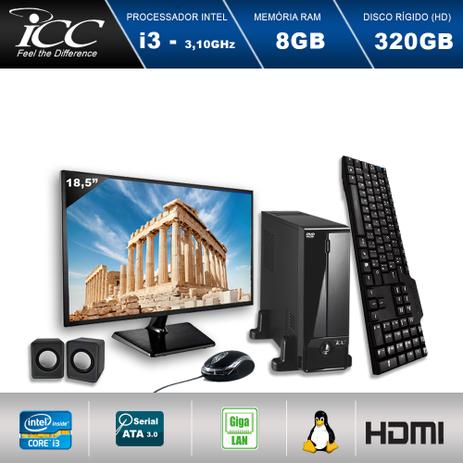 Mini Computador ICC SL2380C3M18 Intel Core I3 3.10 ghz 8GB HD 320GB DVDRW Kit Multimídia HDMI FULL HD Monitor LED 18,5” Menor preço em Mini Computador ICC SL2380C3M18 Intel Core I3 3.10 ghz 8GB HD 320GB DVDRW Kit Multimídia HDMI FULL HD Monitor LED 18,5”