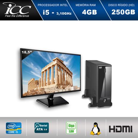 Mini Computador ICC SL2540D2M18 Intel Core I5 3.10 ghz 4GB HD 250GB DVDRW HDMI FULL HD Monitor LED 18,5” Menor preço em Mini Computador ICC SL2540D2M18 Intel Core I5 3.10 ghz 4GB HD 250GB DVDRW HDMI FULL HD Monitor LED 18,5”