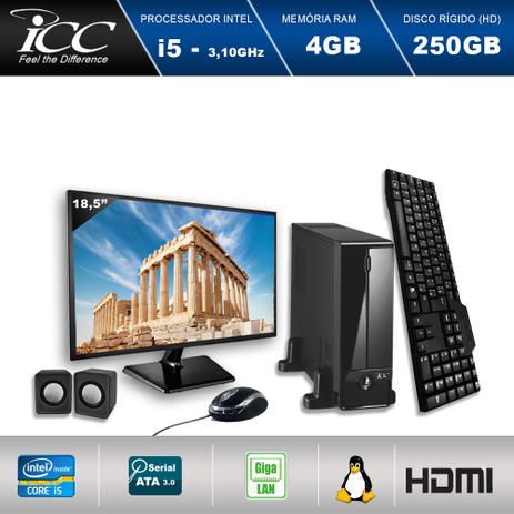Mini Computador ICC SL2540K2M18 Intel Core I5 3.10 ghz 4GB HD 250GB Kit Multimídia HDMI FULLHD Monitor LED 18,5” Menor preço em Mini Computador ICC SL2540K2M18 Intel Core I5 3.10 ghz 4GB HD 250GB Kit Multimídia HDMI FULLHD Monitor LED 18,5”