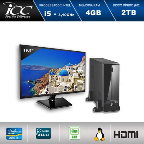Mini Computador ICC SL2543SM19 Intel Core I5 3.10 ghz 4gb HD 2TB HDMI FULL HD Monitor LED 19,5” Menor preço em Mini Computador ICC SL2543SM19 Intel Core I5 3.10 ghz 4gb HD 2TB HDMI FULL HD Monitor LED 19,5”
