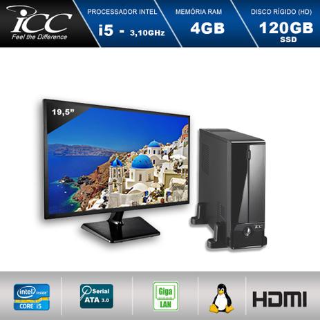 Mini Computador ICC SL2546SM19 Intel Core I5 3.10 ghz 4gb HD 120GB SSD HDMI FULL HD Monitor LED 19,5” Menor preço em Mini Computador ICC SL2546SM19 Intel Core I5 3.10 ghz 4gb HD 120GB SSD HDMI FULL HD Monitor LED 19,5”