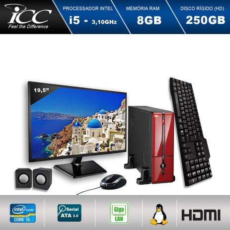 Mini Computador ICC SL2580C2VM19 Intel Core I5 3.10 ghz 8GB HD 250GB DVDRW Kit Multimídia Vermelho Monitor LED 19,5” Menor preço em Mini Computador ICC SL2580C2VM19 Intel Core I5 3.10 ghz 8GB HD 250GB DVDRW Kit Multimídia Vermelho Monitor LED 19,5”