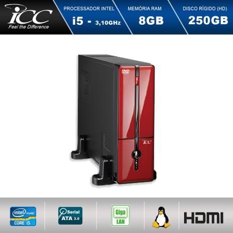 Mini Computador ICC SL2580D2V Intel Core I5 3.10 ghz 8GB HD 250GB DVDRW HDMI FULL HD Vermelho Menor preço em Mini Computador ICC SL2580D2V Intel Core I5 3.10 ghz 8GB HD 250GB DVDRW HDMI FULL HD Vermelho