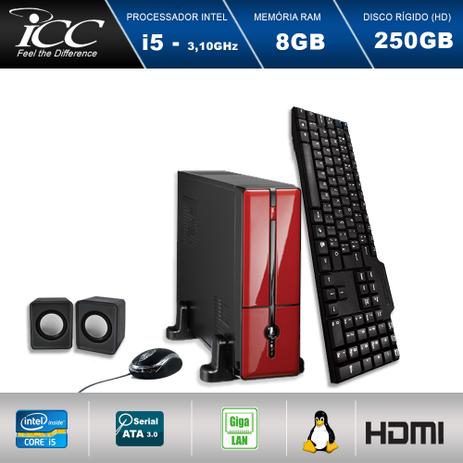 Mini Computador ICC SL2580K2V Intel Core I5 3.10 ghz 8GB HD 250GB Kit Multimídia HDMI FULLHD Vermelho Menor preço em Mini Computador ICC SL2580K2V Intel Core I5 3.10 ghz 8GB HD 250GB Kit Multimídia HDMI FULLHD Vermelho