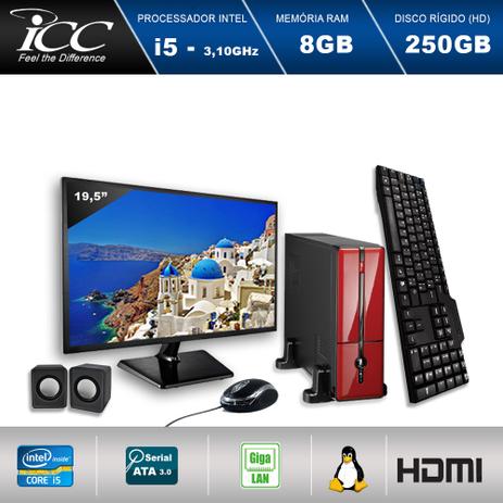Mini Computador ICC SL2580K2VM19 Intel Core I5 3.10 ghz 8GB HD 250GB Kit Multimídia HDMI Vermelho Monitor LED 19,5” Menor preço em Mini Computador ICC SL2580K2VM19 Intel Core I5 3.10 ghz 8GB HD 250GB Kit Multimídia HDMI Vermelho Monitor LED 19,5”