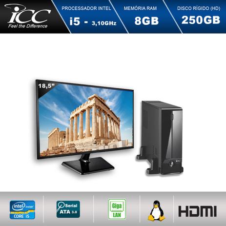 Mini Computador ICC SL2580S2M18 Intel Core I5 3.10 ghz 8gb HD 250GB HDMI FULL HD Monitor LED 18,5” Menor preço em Mini Computador ICC SL2580S2M18 Intel Core I5 3.10 ghz 8gb HD 250GB HDMI FULL HD Monitor LED 18,5”