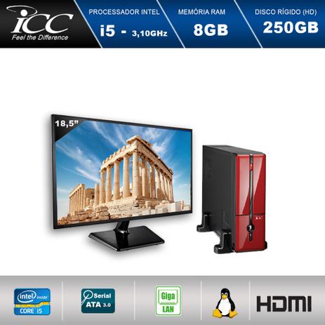 Mini Computador ICC SL2580S2VM18 Intel Core I5 3.10 ghz 8gb HD 250GB HDMI FULL HD Vermelho Monitor LED 18,5” Menor preço em Mini Computador ICC SL2580S2VM18 Intel Core I5 3.10 ghz 8gb HD 250GB HDMI FULL HD Vermelho Monitor LED 18,5”
