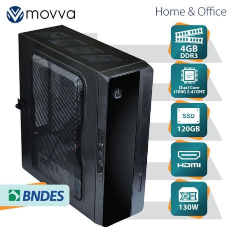 Mini Computador Lite INTEL Dual Core J1800 2.41GHZ Memoria 4GB SSD 120GB HDMI/VGA Fonte 130W Linux - MVMLIJ1800S1204 - Movva Menor preço em Mini Computador Lite INTEL Dual Core J1800 2.41GHZ Memoria 4GB SSD 120GB HDMI/VGA Fonte 130W Linux - MVMLIJ1800S1204 - Movva