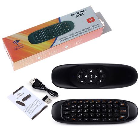 Mini Controle Teclado Air Mouse Wireless Sem Fio 2,4 Ghz Modelo C120 Para Pc Smart Tv Box 4.4 Tv Android - Outros Menor preço em Mini Controle Teclado Air Mouse Wireless Sem Fio 2,4 Ghz Modelo C120 Para Pc Smart Tv Box 4.4 Tv Android - Outros